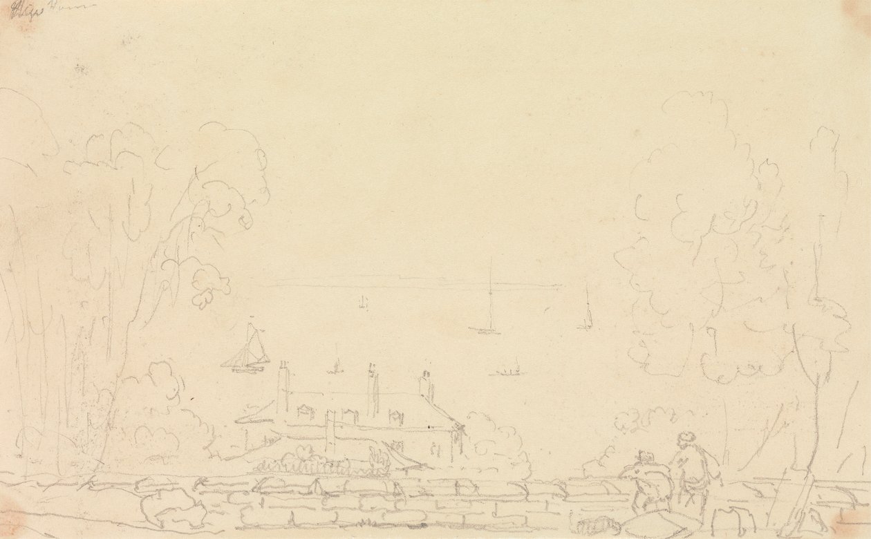 Náčrt domu v blízkosti pobřeží, Isle of Wight od Capt. Thomas Hastings