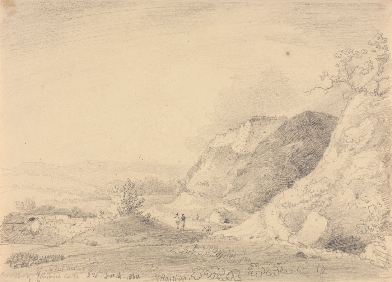 Jihovýchodní bašta hradu Carisbrooke, 14. června 1830 od Capt. Thomas Hastings