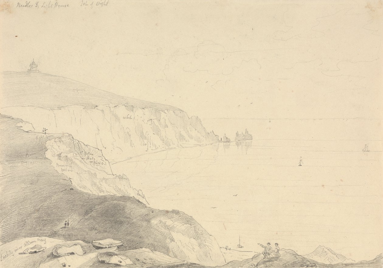 The Needles and Lighthouse, Isle of Wight od Capt. Thomas Hastings