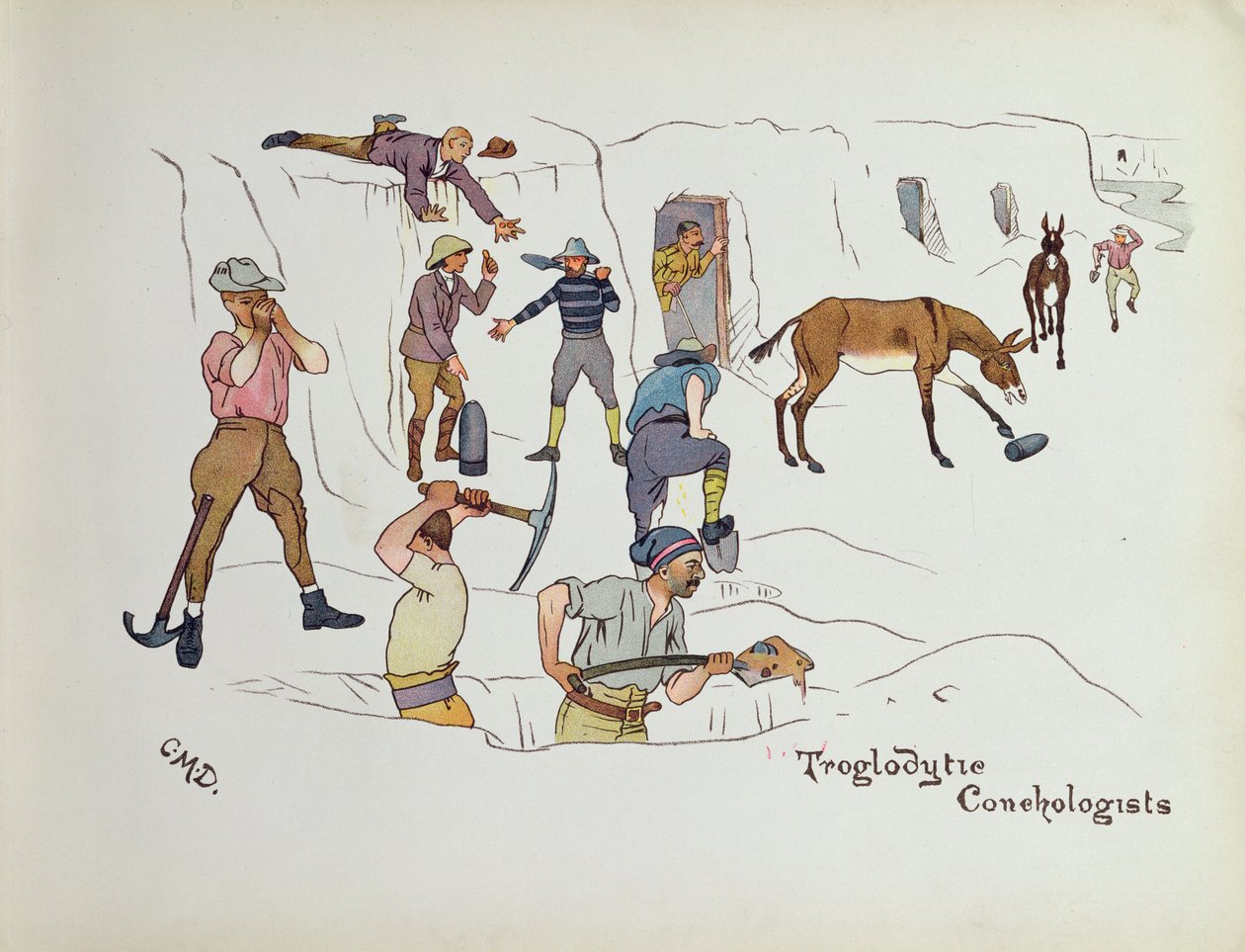Troglodytičtí konchologové, z „The Leaguer of Ladysmith“, 1900 od Captain Clive Dixon