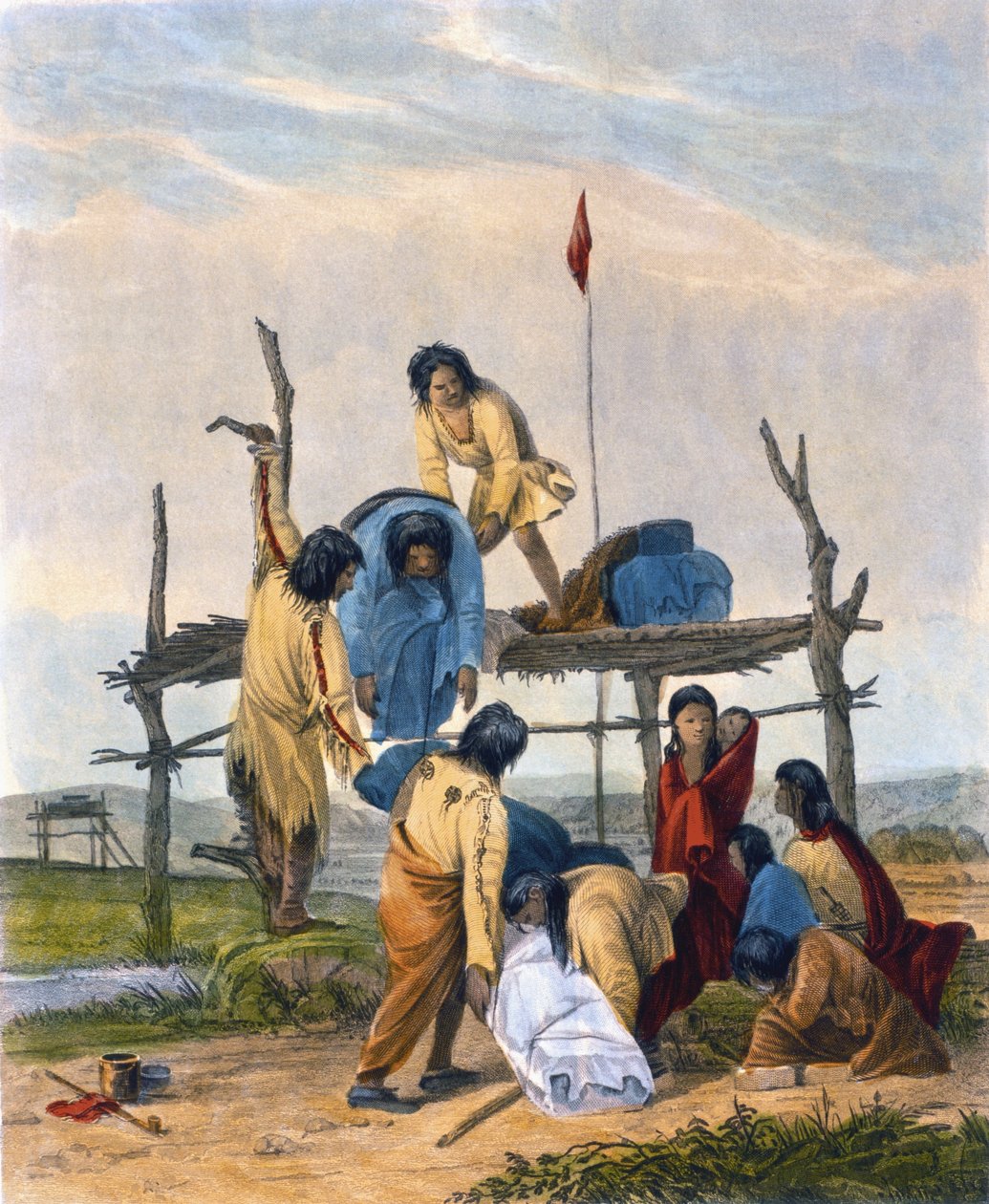 Indiánský pohřeb, 1853 od Captain Seth Eastman