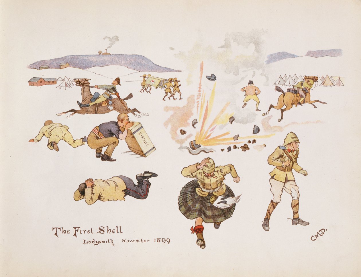 The First Shell, Ladysmith, 1899, od The Leaguer of Ladysmith, 1900 od Captain Clive Dixon