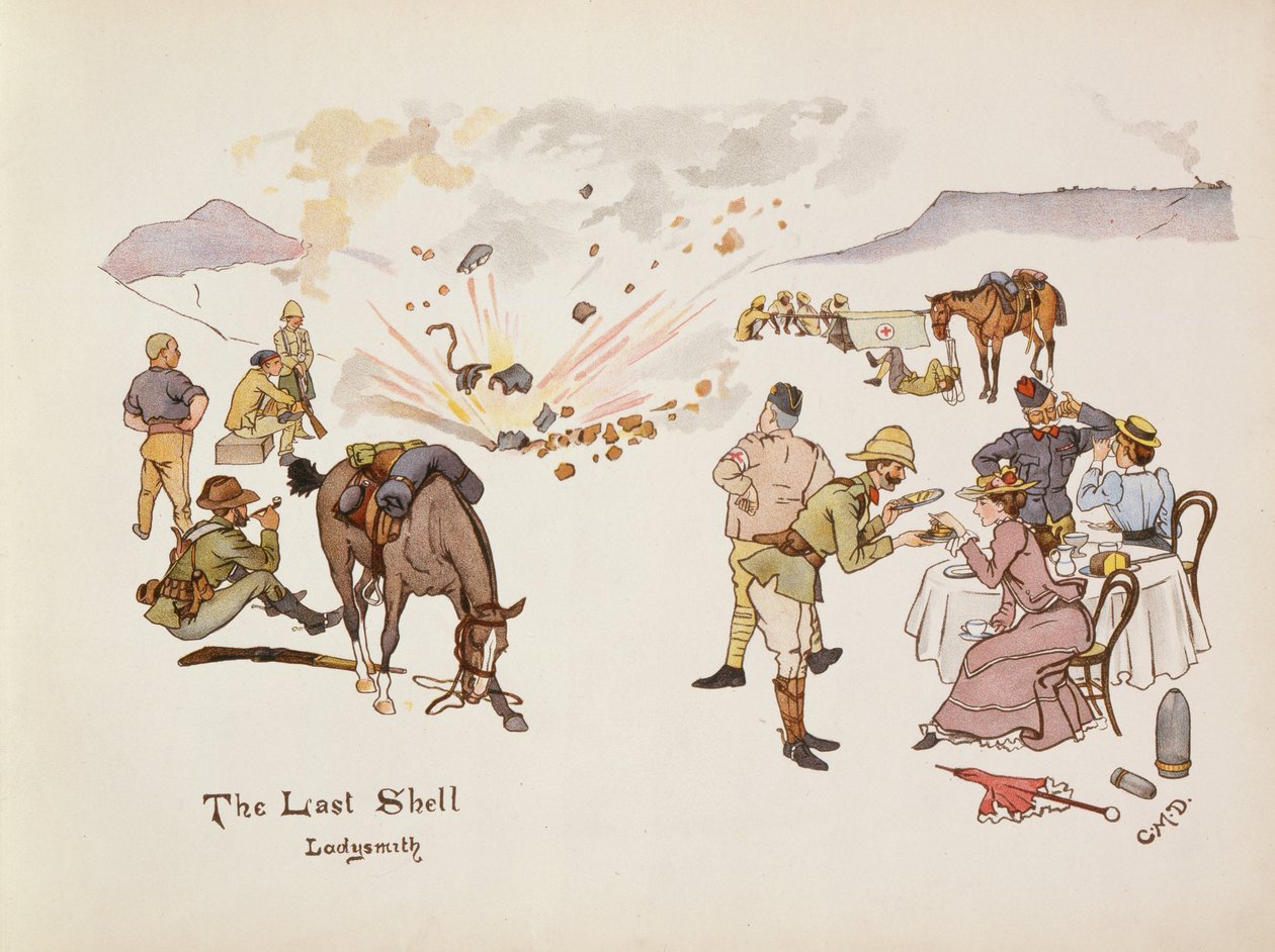 The Last Shell, Ladysmith, z The Leaguer of Ladysmith, 1900 od Captain Clive Dixon