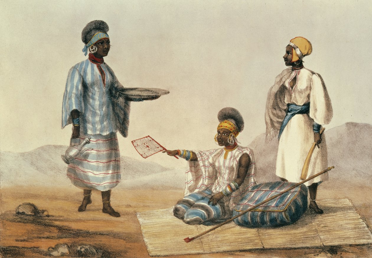 Černí lidé ze Soudanu, deska z Příběhu cest po severní Africe vyrytá M. Gauci (fl.1810-46) 1821 od Captain George Francis Lyon