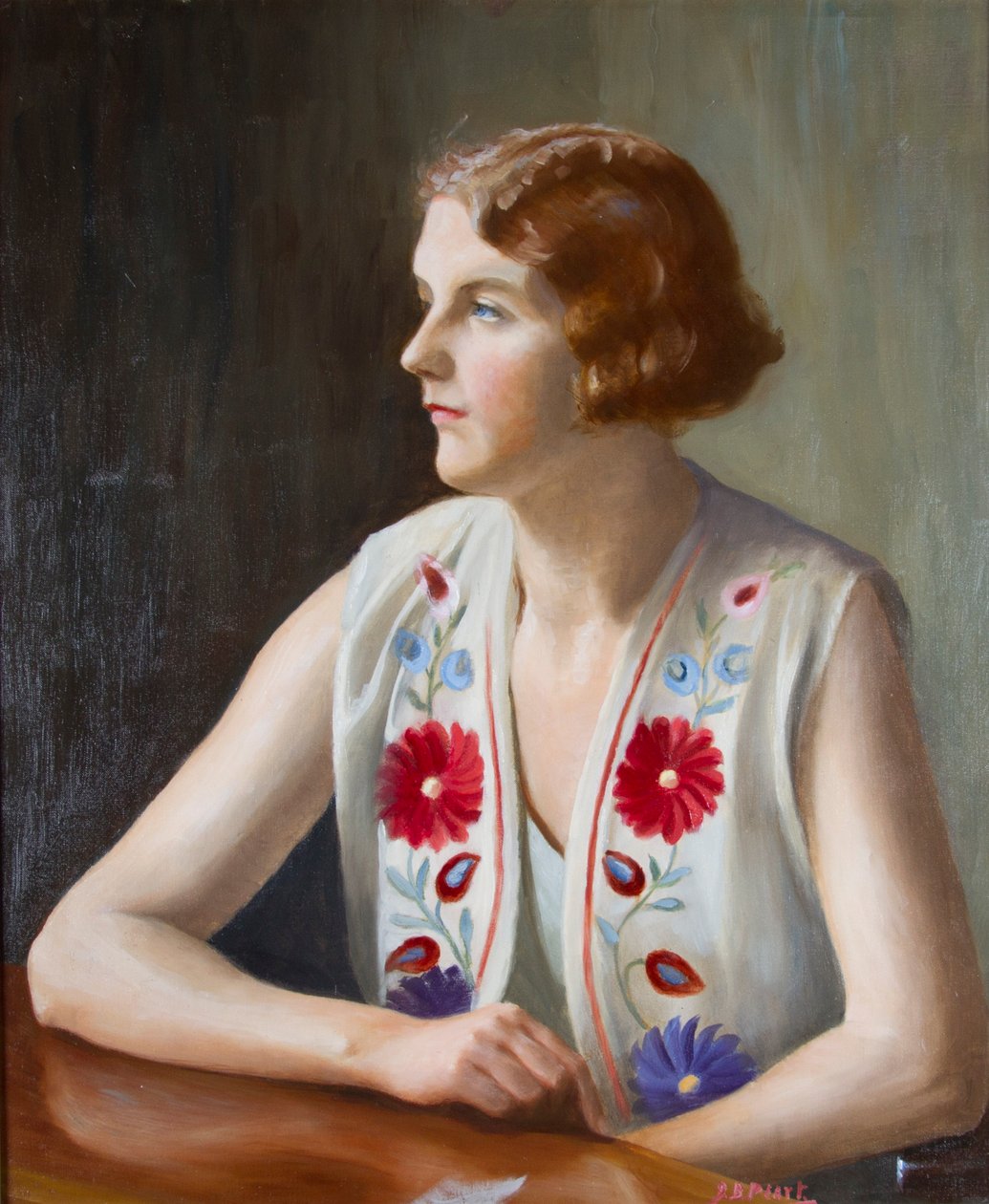 Portrét spisovatelky a ilustrátorky Marian Ady. Peart, kolem roku 1930 od Captain J. B. Peart