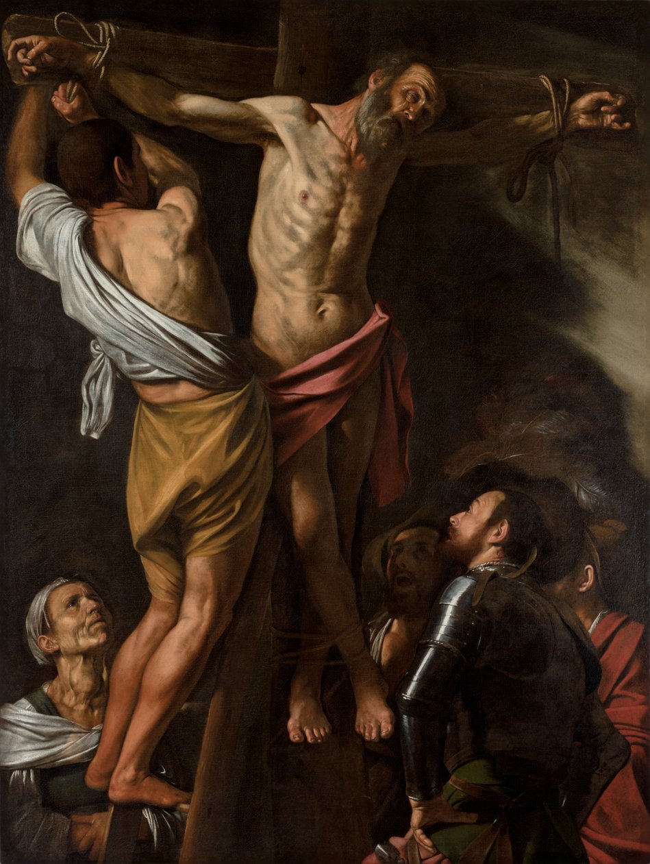 Ukřižování svatého Ondřeje od Michelangelo Merisi da  Caravaggio