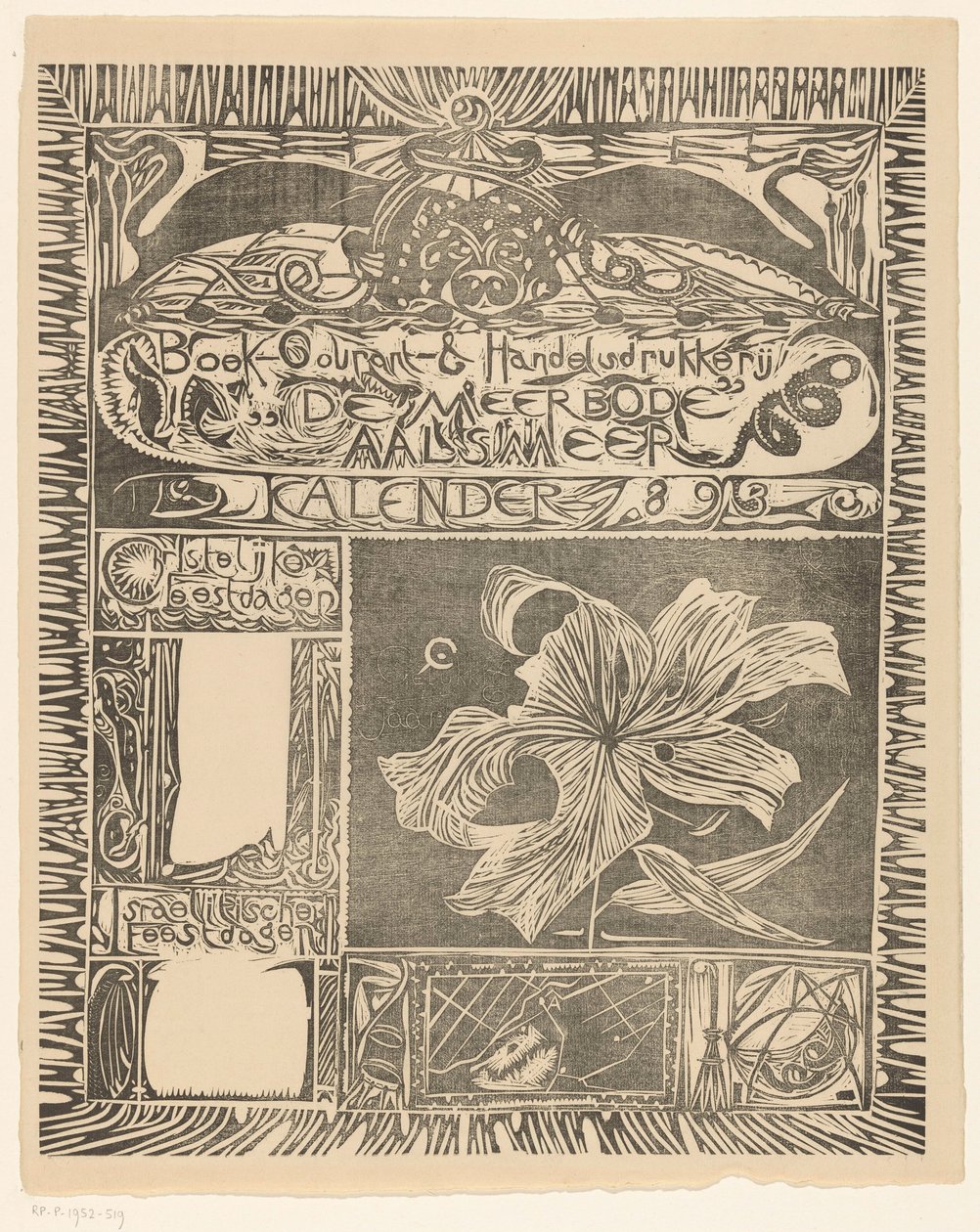 Kalendářní list 1893 od Carel Adolph Lion Cachet