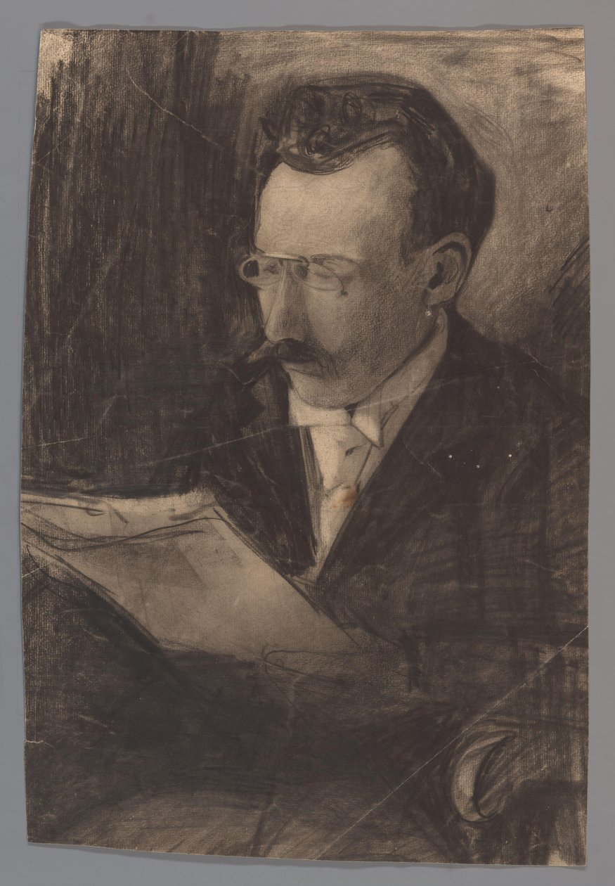 Portrét muže, čtení od Carel Adolph Lion Cachet
