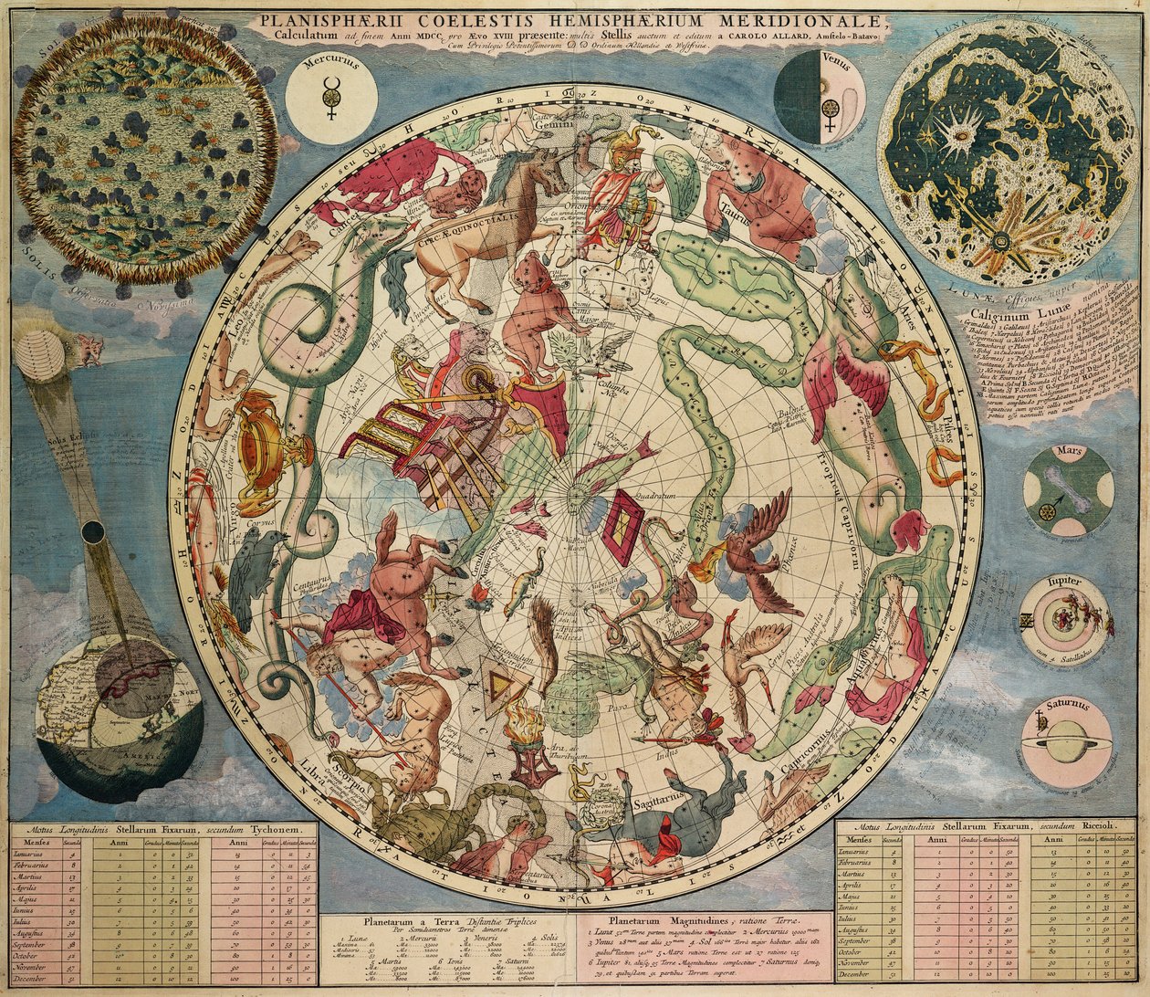 Planesphaeri Coelestis Hemisphaerium meridionale od Carel Allard