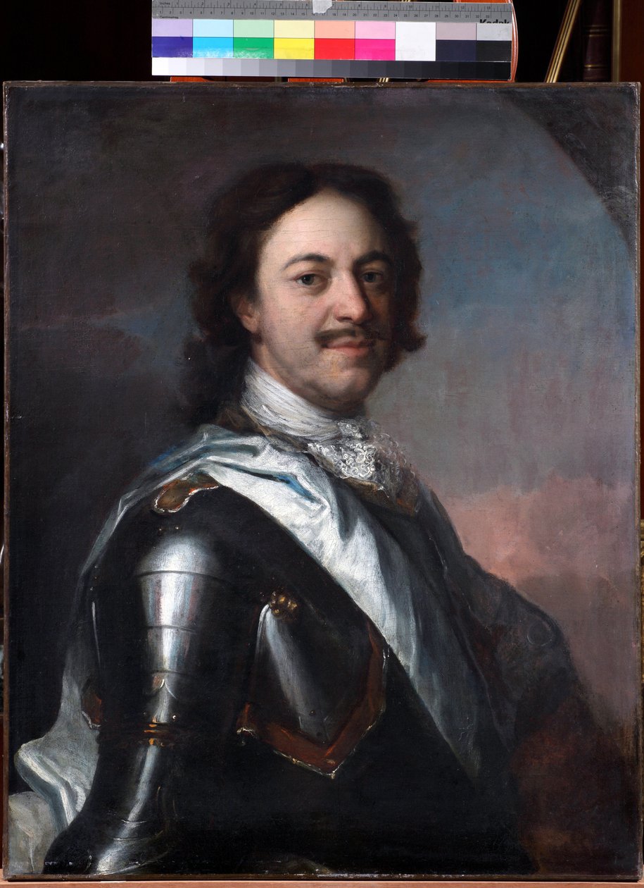 Pierre le grand - Portrét císaře Petra I. Velikého (1672-1725) par Carel (Charles) de Moor (1656-1738), - Olej na plátně, 77x62 - Soukromá sbírka od Carel De Moor