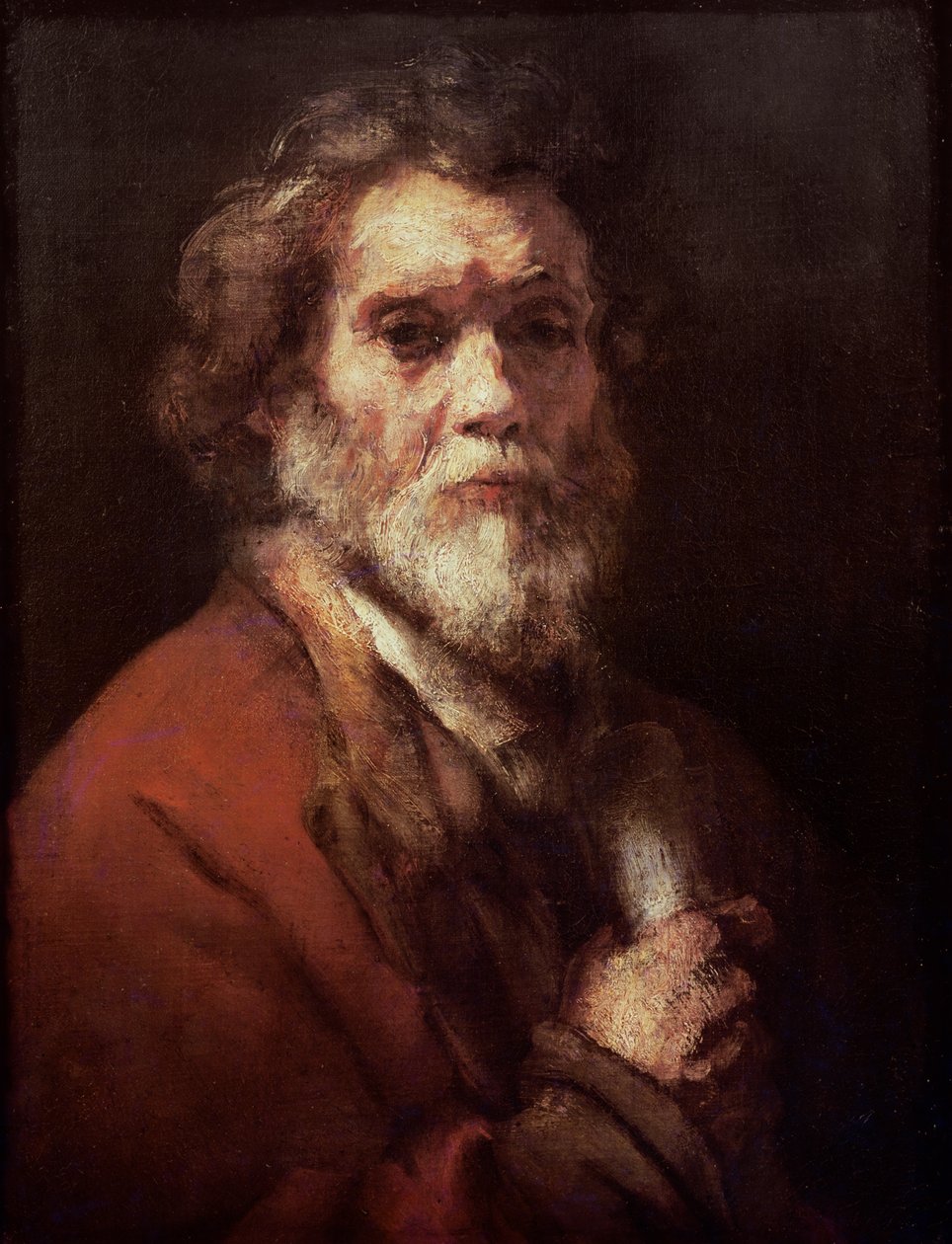 Hlava starého muže, kolem roku 1650 od Carel Fabritius