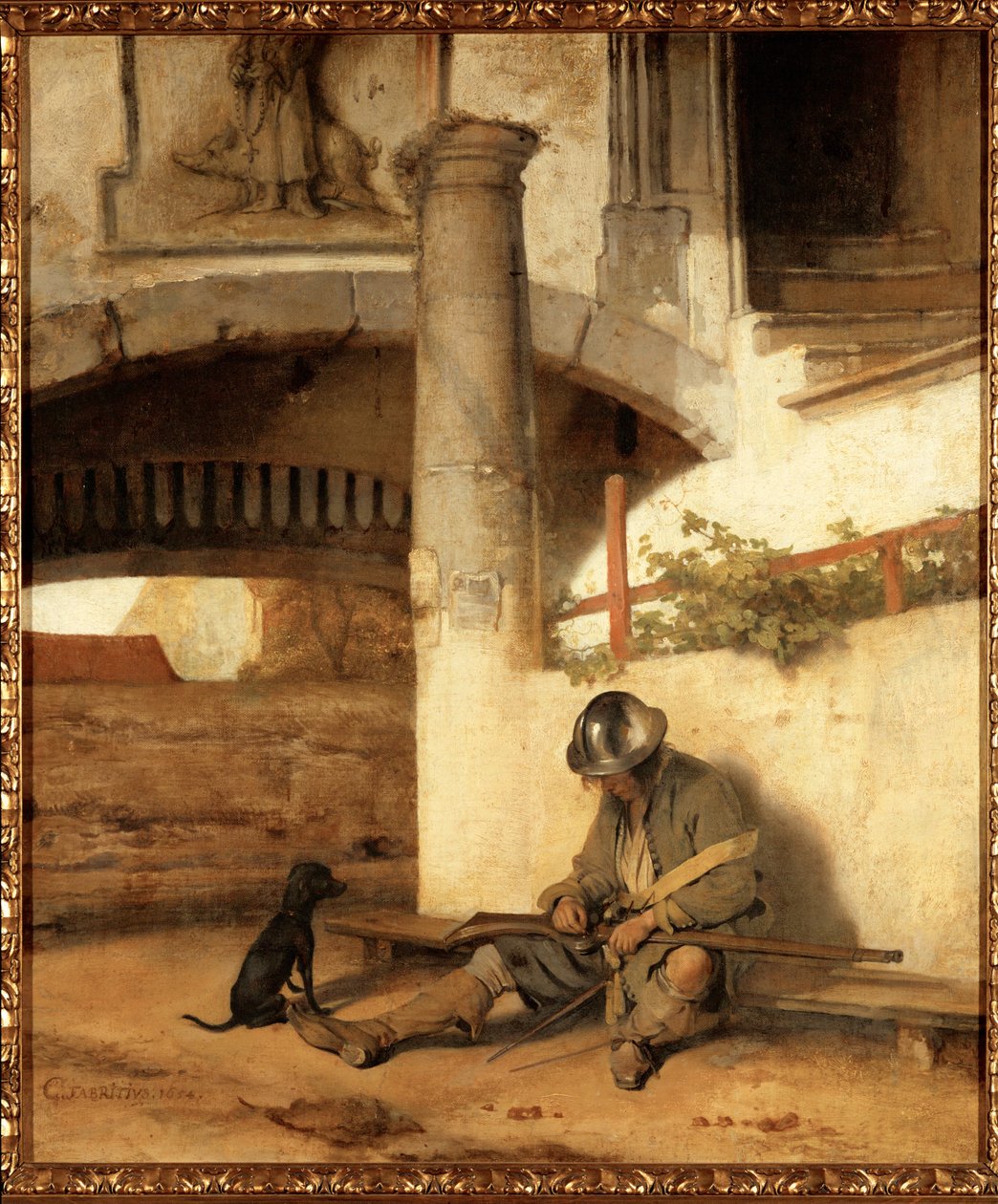 Spící strážce od Carel Fabritius