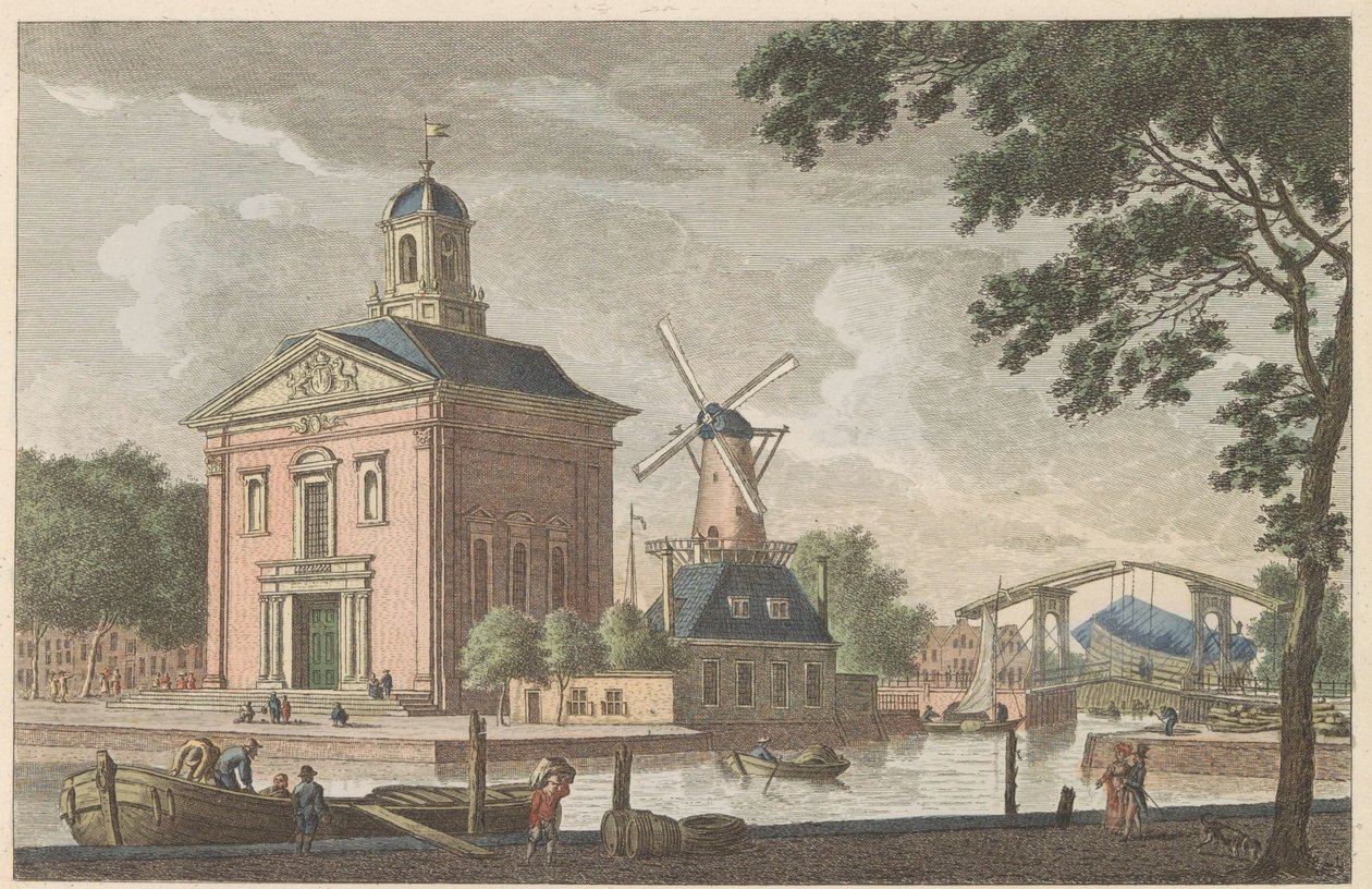 Anglický kostel v Rotterdamu, asi 1790 Anglická biskupská církev v Rotterdamu / L