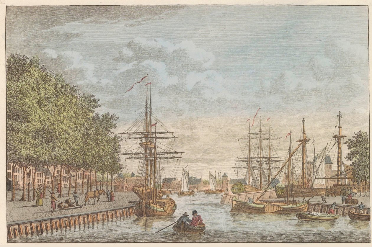 Přístav Middelburg, asi 1790 Přístav Middelburg / Le port de Middelburg (název na objektu) od Carel Frederik Bendorp (I)