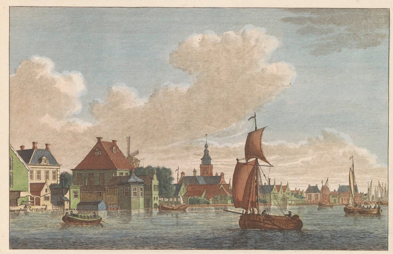 Westzaandam, asi 1790 Binnen-Zaan do kostela ve West-Zaandam / cena Saan Interieur du Coté de L