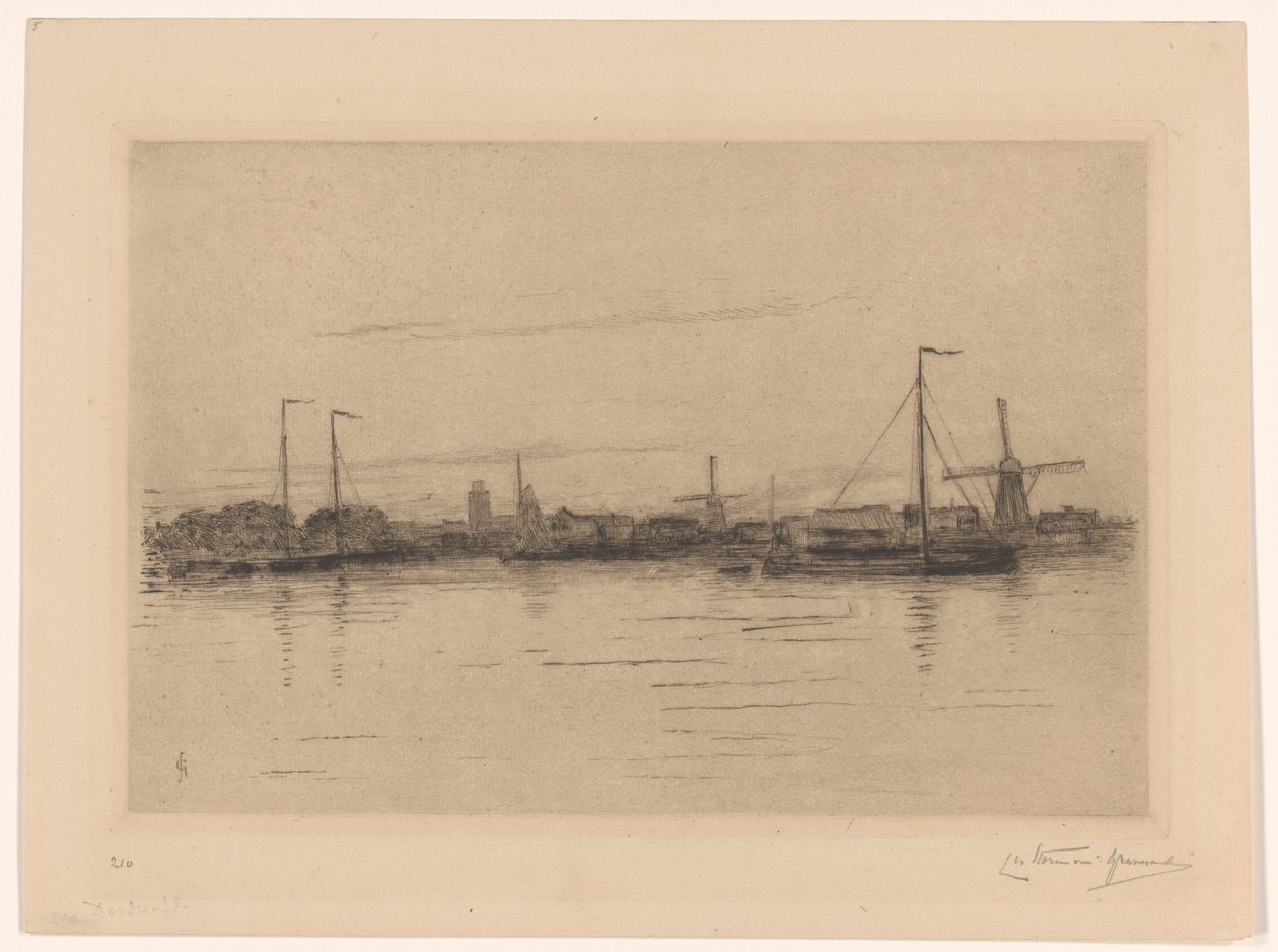 Pohled na Dordrecht od Carel Nicolaas Storm van 