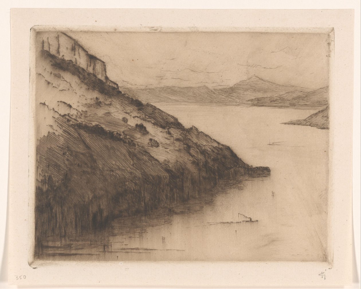 Pohled na jezero Lucerne, jak je vidět z Axenstein od Carel Nicolaas Storm van 