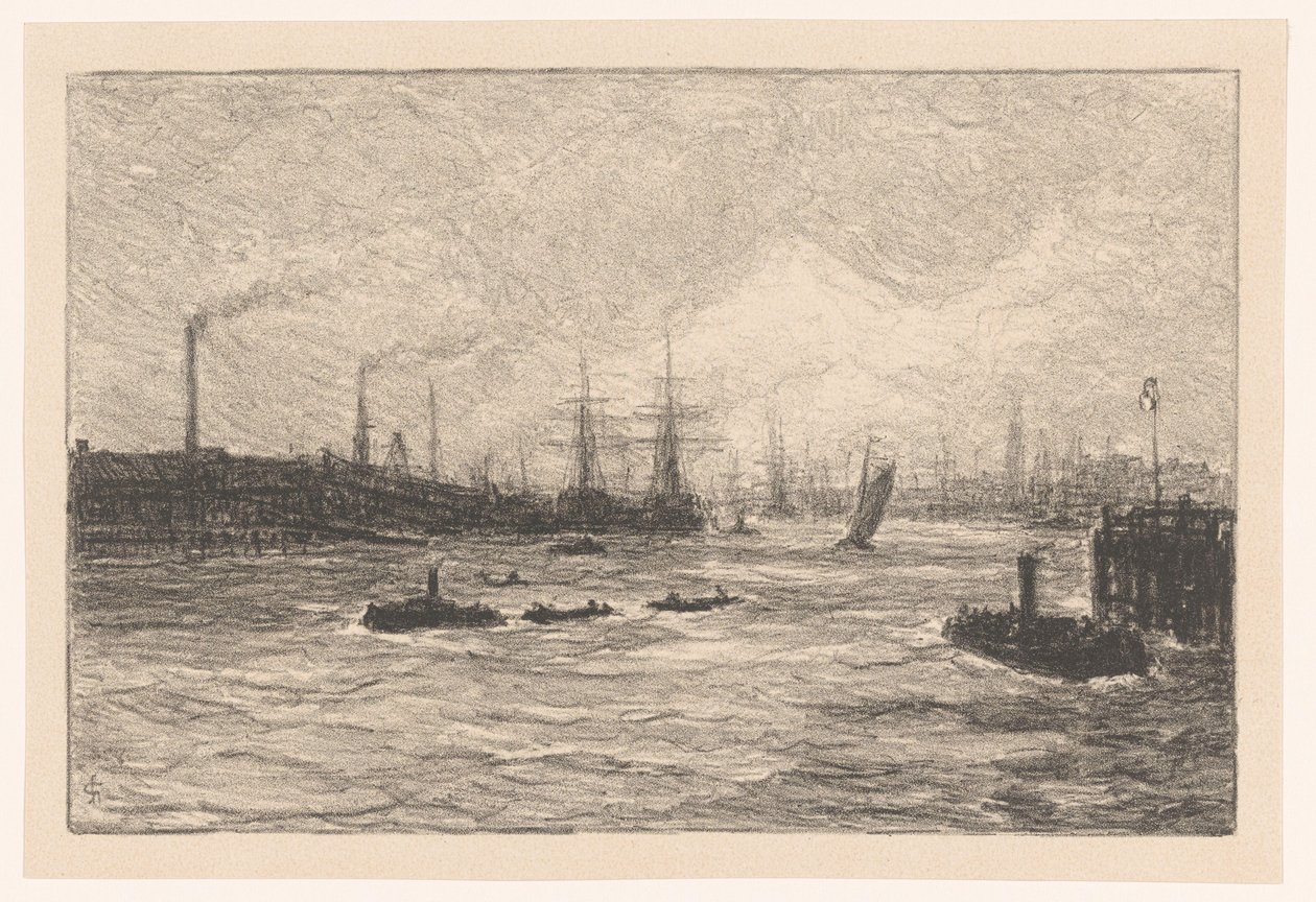 Přístav Hamburk od Carel Nicolaas Storm van 