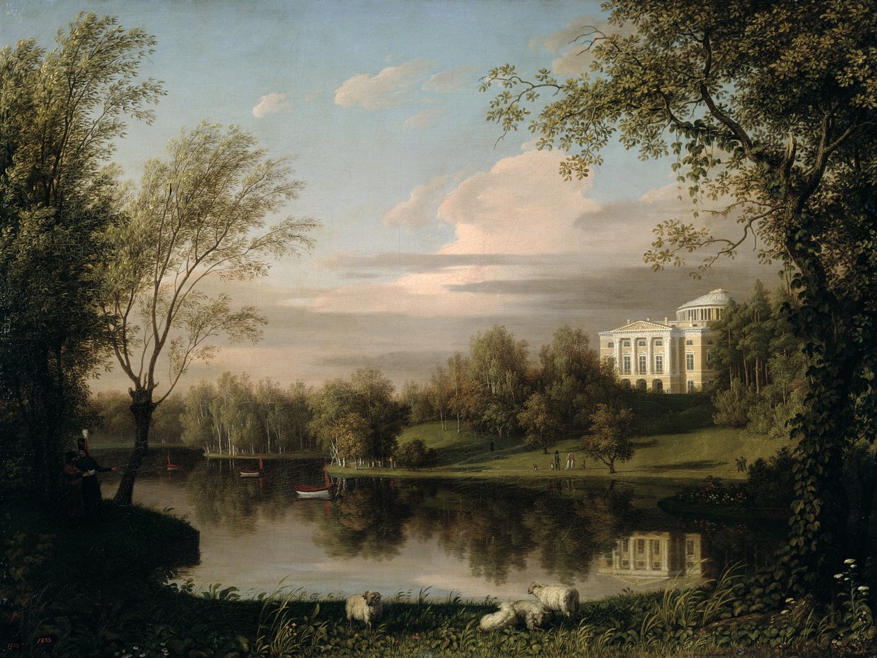 Pohled na palác Pavlovsk, c.1800 od Carl Ferdinand von Kugelgen