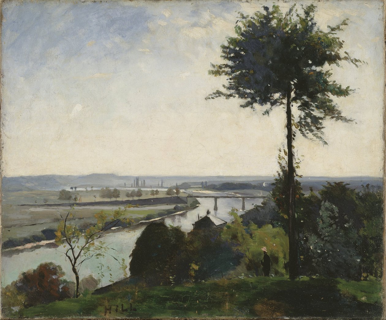 Strom a řeka III (Seina v Bois-le-Roi) od Carl Fredrik Hill