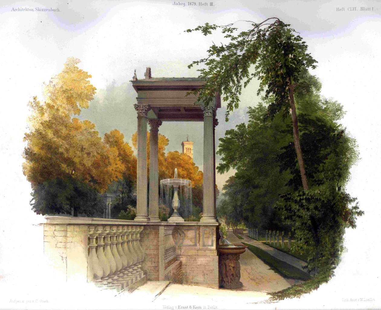 Fontána v Sanssouci, Postupim od Carl Graeb
