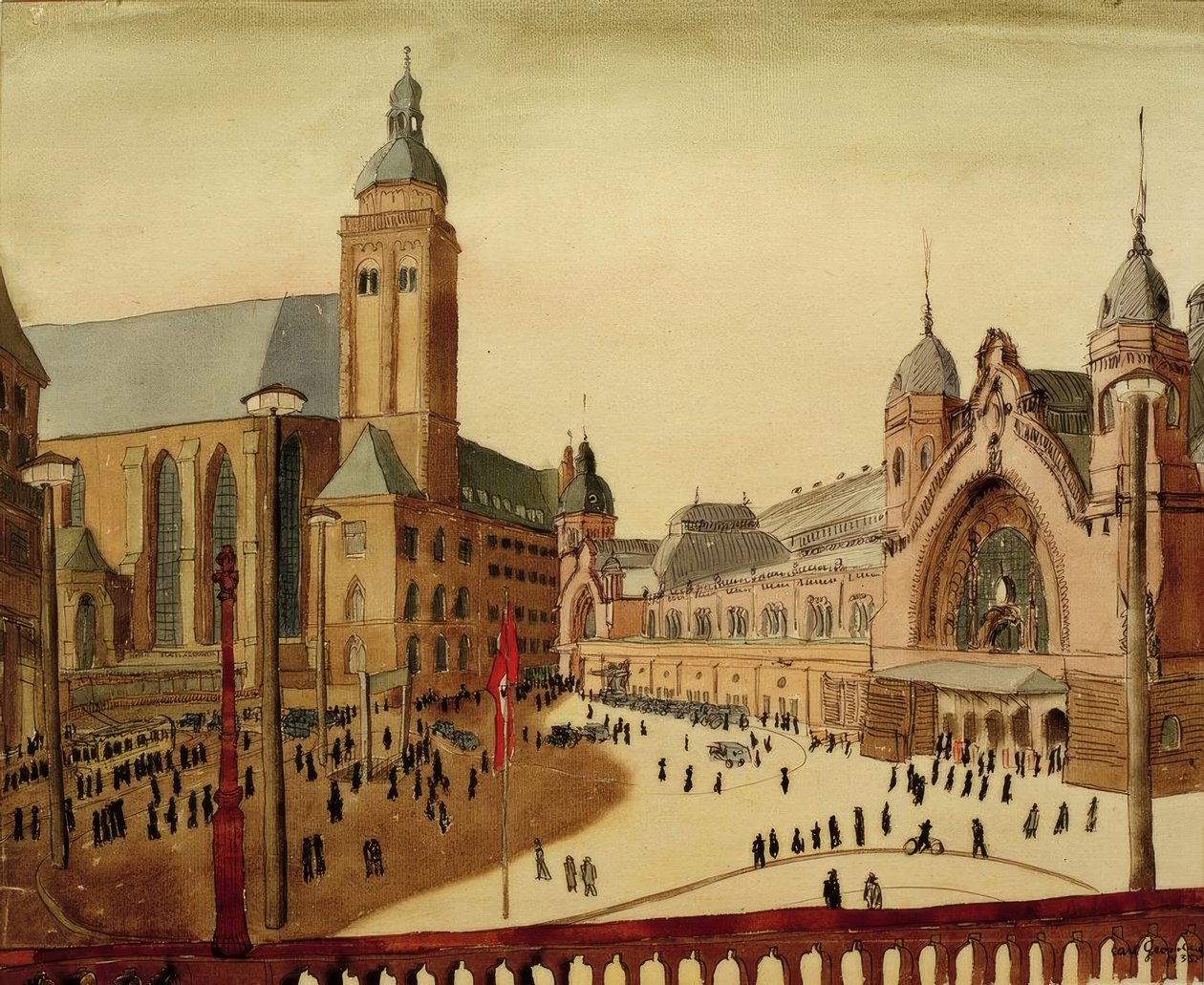 Kolín nad Rýnem, Bahnhofsplatz od Carl Grossberg