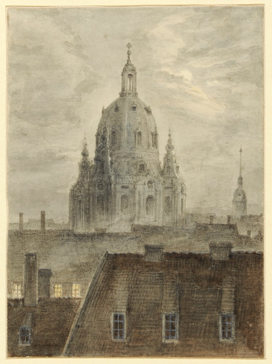 Frauenkirche v Drážďanech od Carl Gustav Carus
