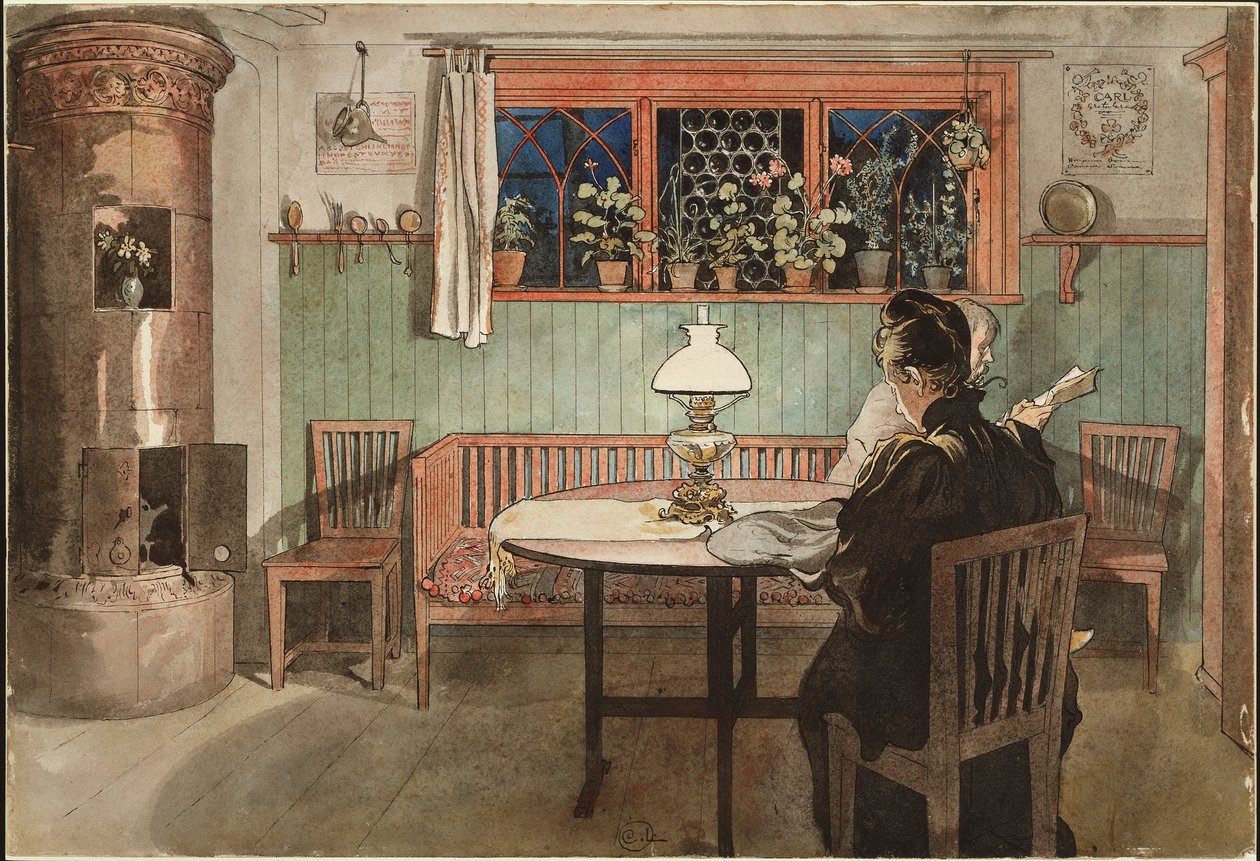 Když děti šly do postele od Carl Larsson
