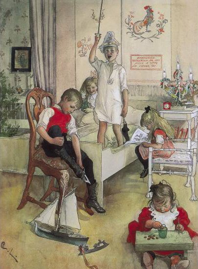 Vánoční ráno od Carl Larsson