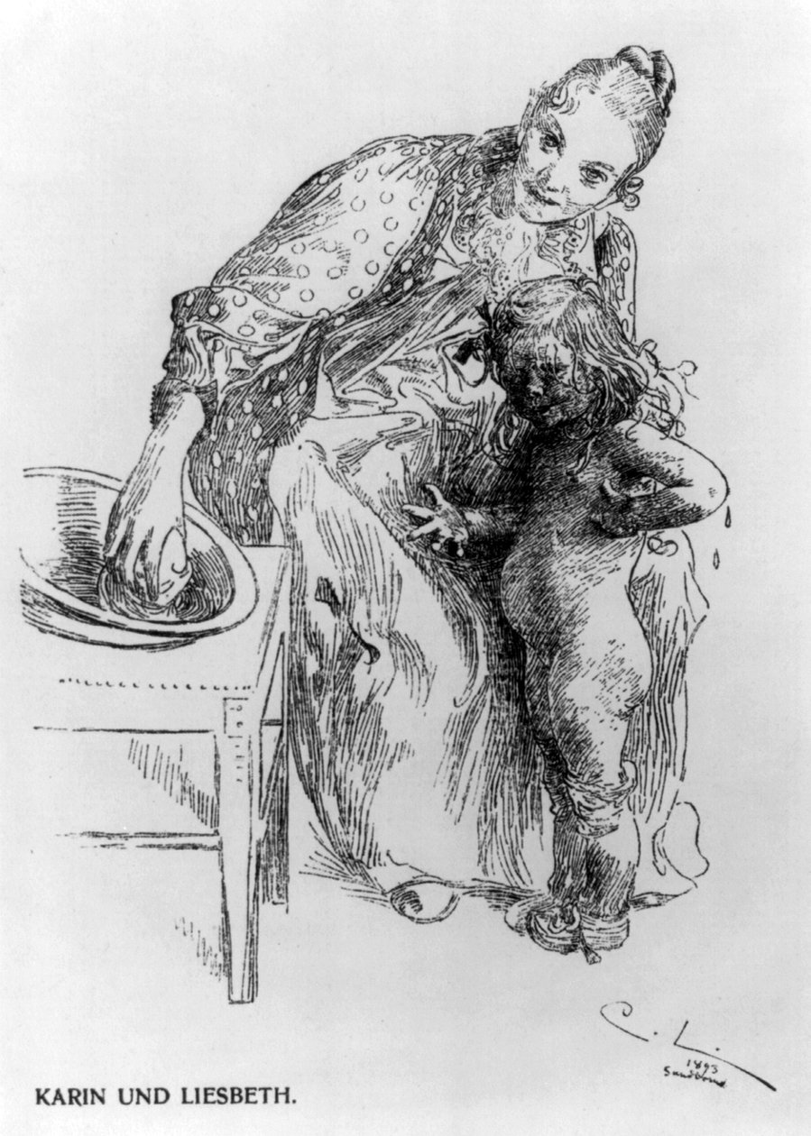 Karin a Liesbeth od Carl Larsson