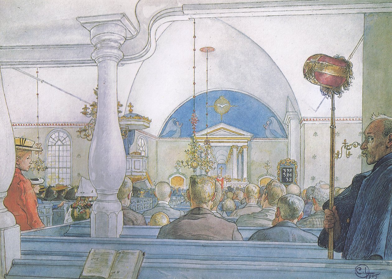 Náš kostel v Sundbornu od Carl Larsson