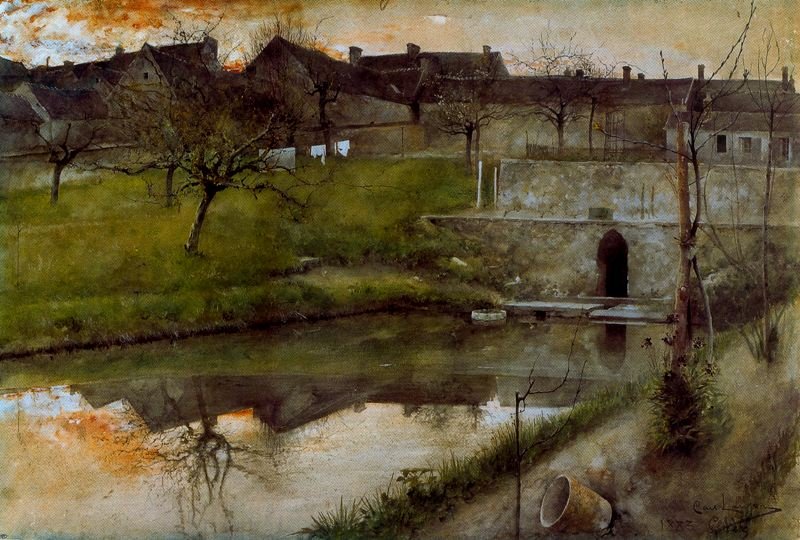 městská zeď od Carl Larsson