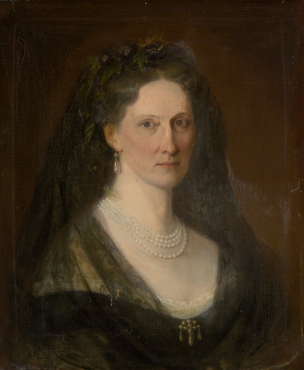 Portrét baronky Hedviky Mednyanské od Carl Martin Ebersberg