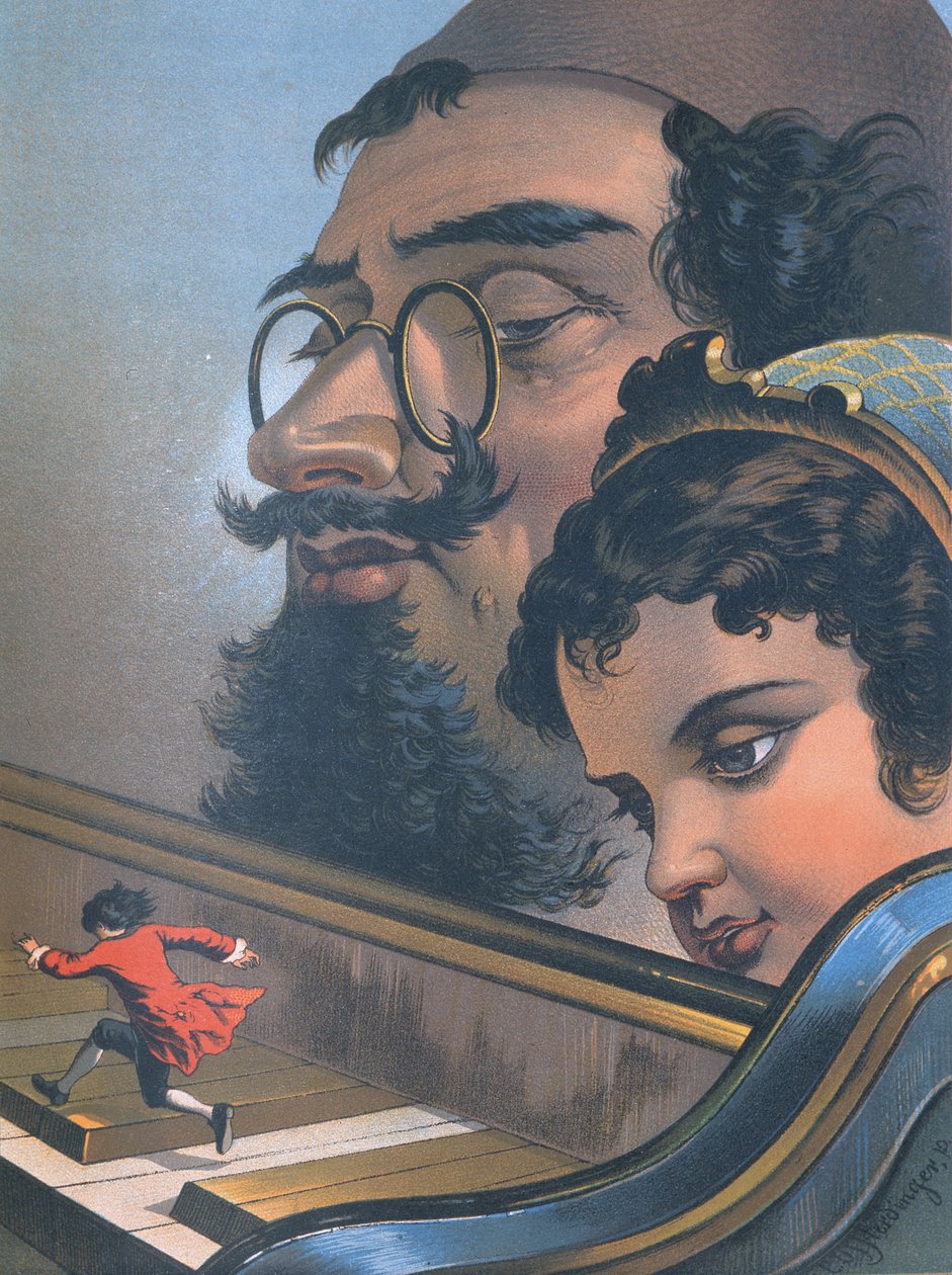 Ilustrace z knihy "Gulliverovy cesty" od Jonathana Swifta (1667-1745) od Carl Offterdinger