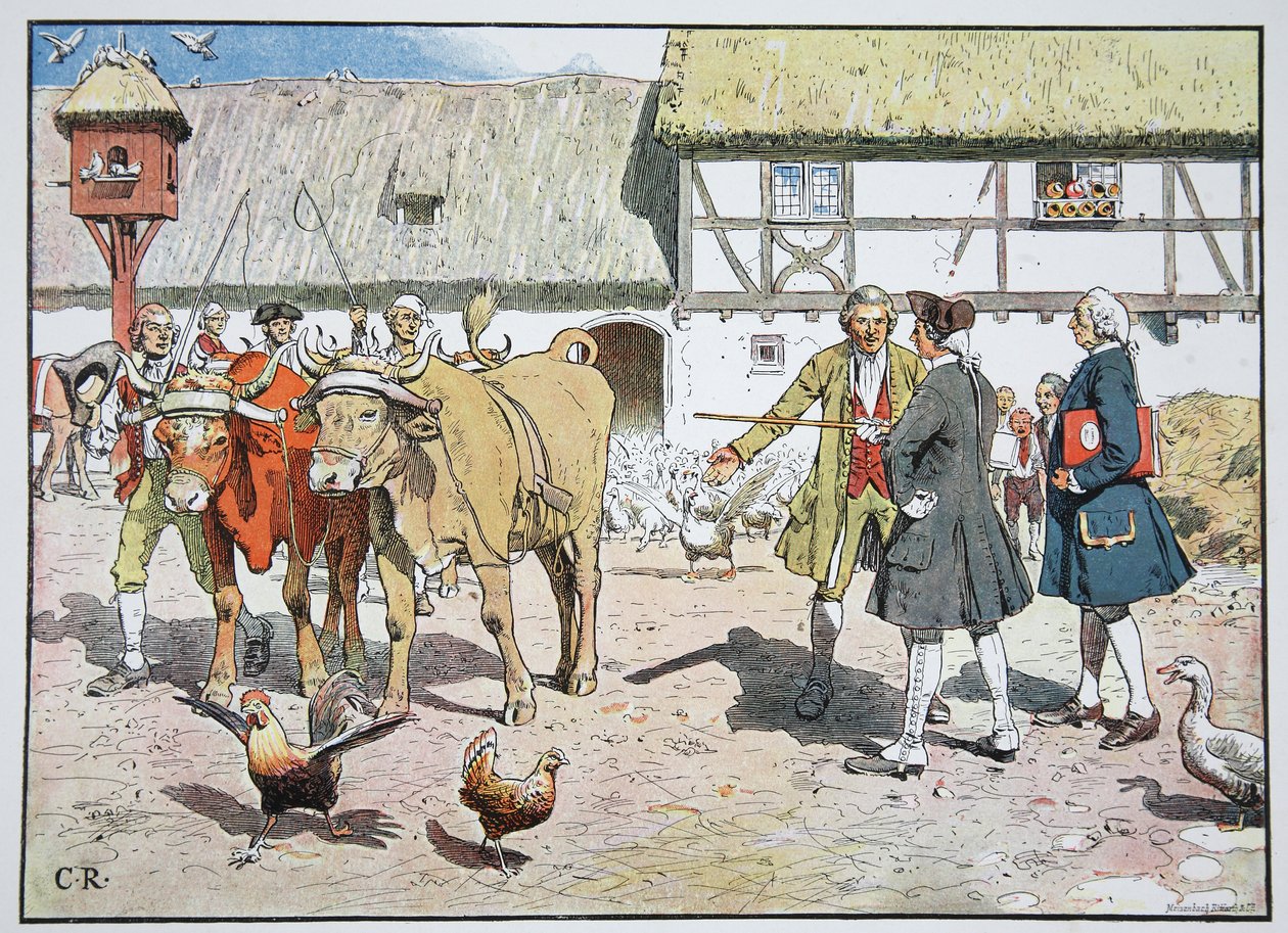Korunní princ Bedřich na královském panství, Kustrin, 1751 od Carl Röchling