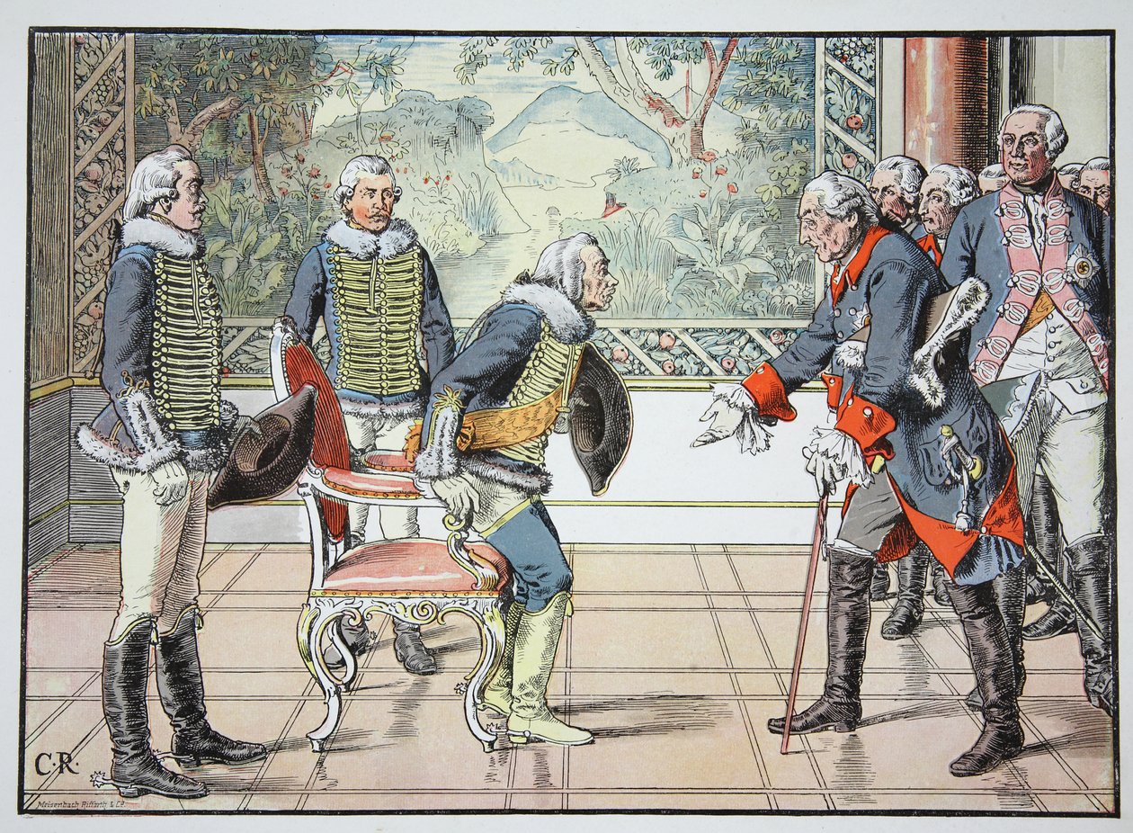 Frederick Veliký a 85letý Zieten, 1784 od Carl Röchling