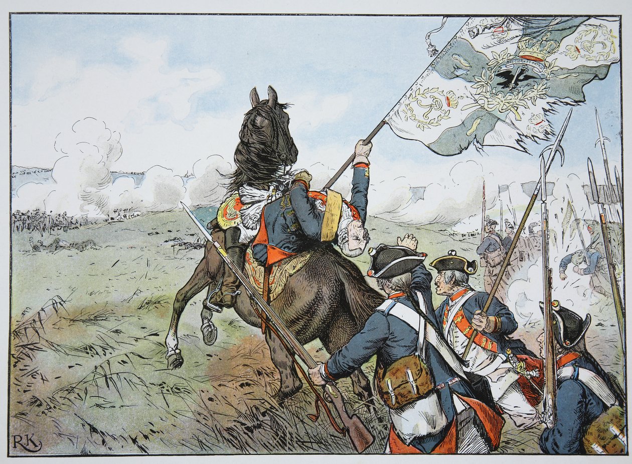 Schwerinova hrdinská smrt v Praze 6. května 1757 od Carl Röchling
