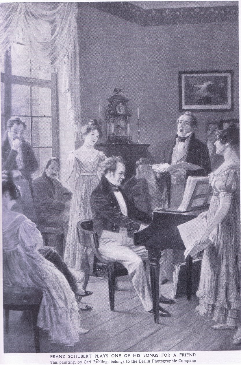 Schubert hraje píseň pro přítele od Carl Rohling