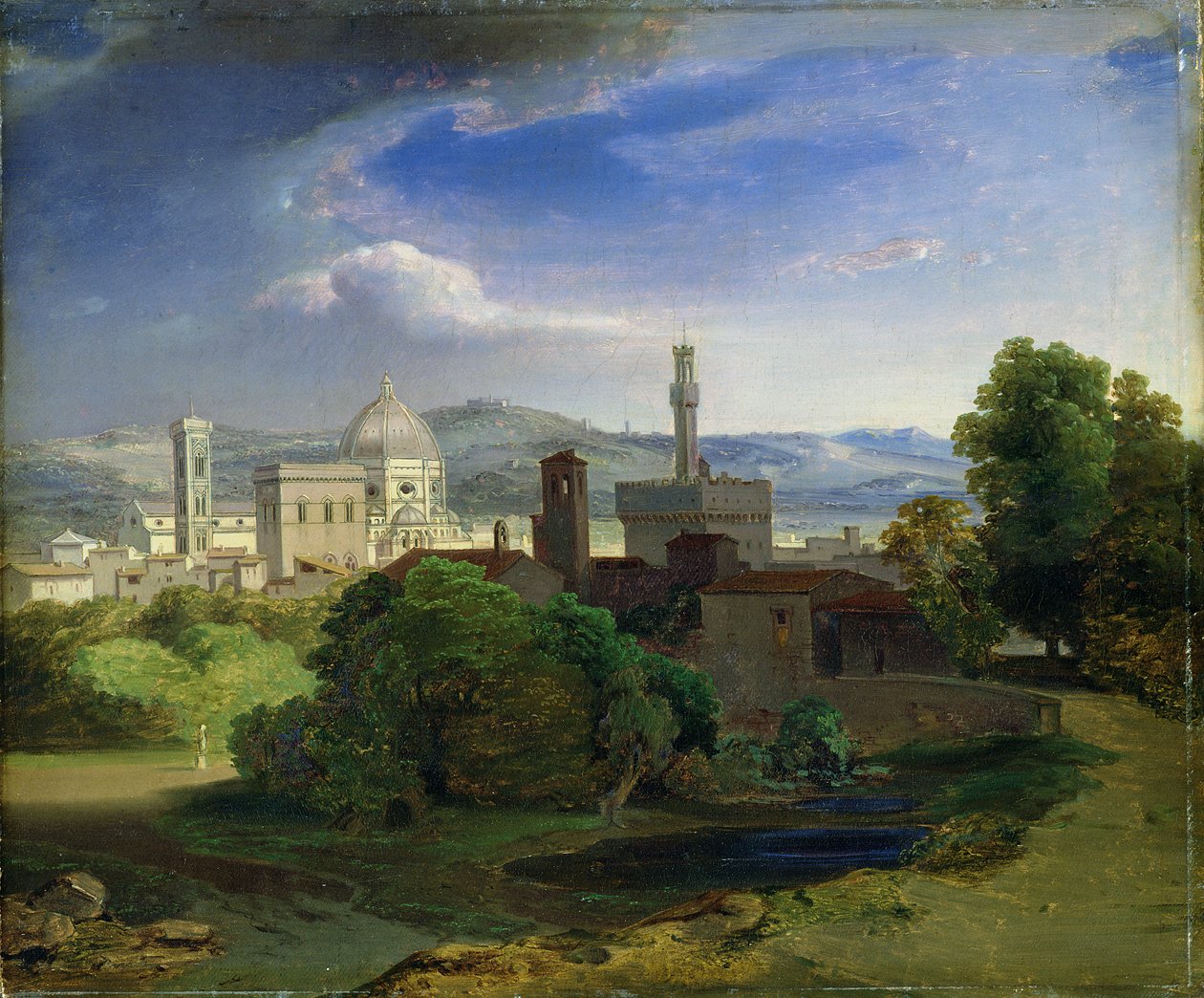 Pohled na Florencii, kolem roku 1829 od Carl Rottmann