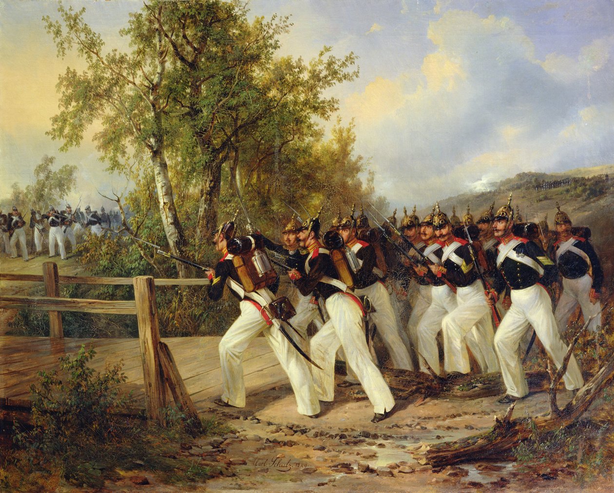 Scéna ze života vojáka, 1849 od Carl Friedrich Schulz