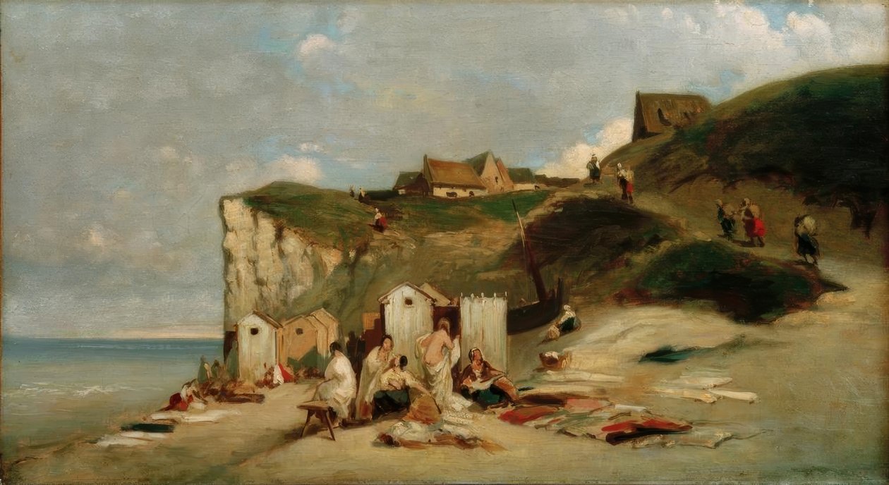 Ženy koupající se u moře poblíž Dieppe od Carl Spitzweg