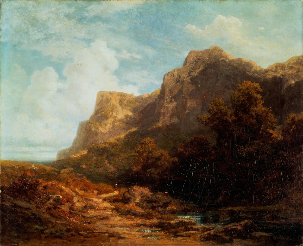 Bavorská horská krajina od Carl Spitzweg