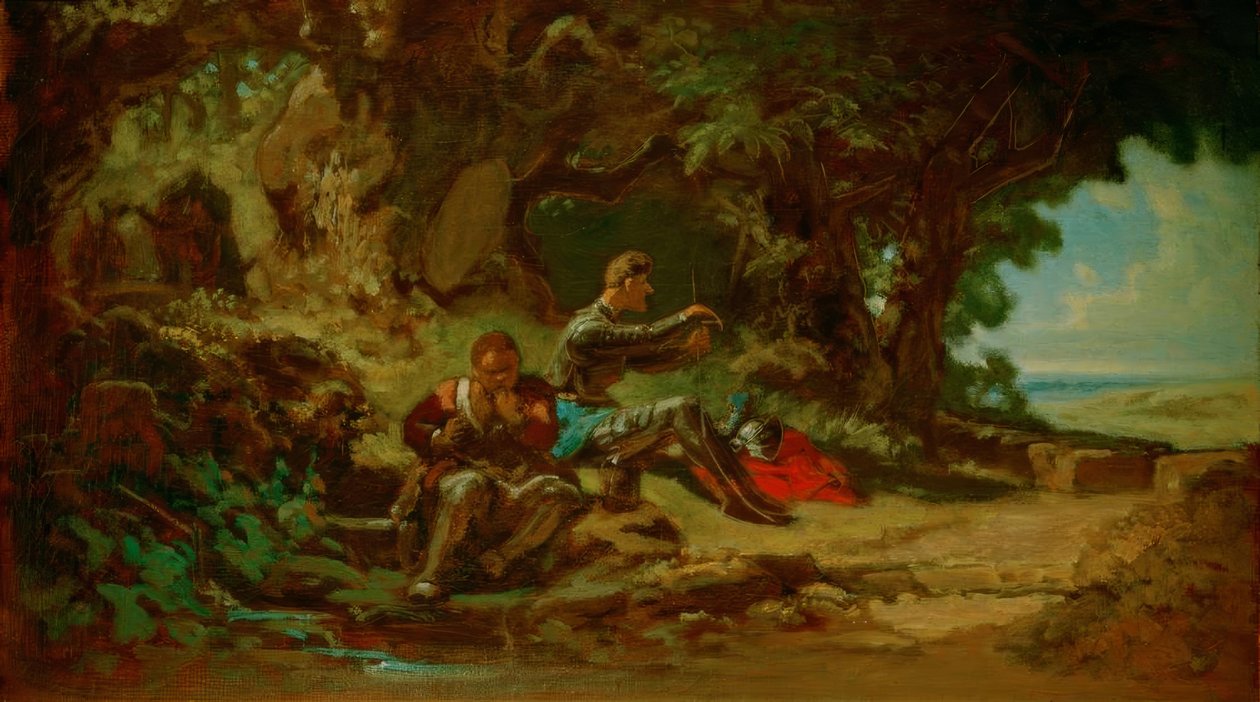 Don Quijote a Sancho Panza odpočívají od Carl Spitzweg