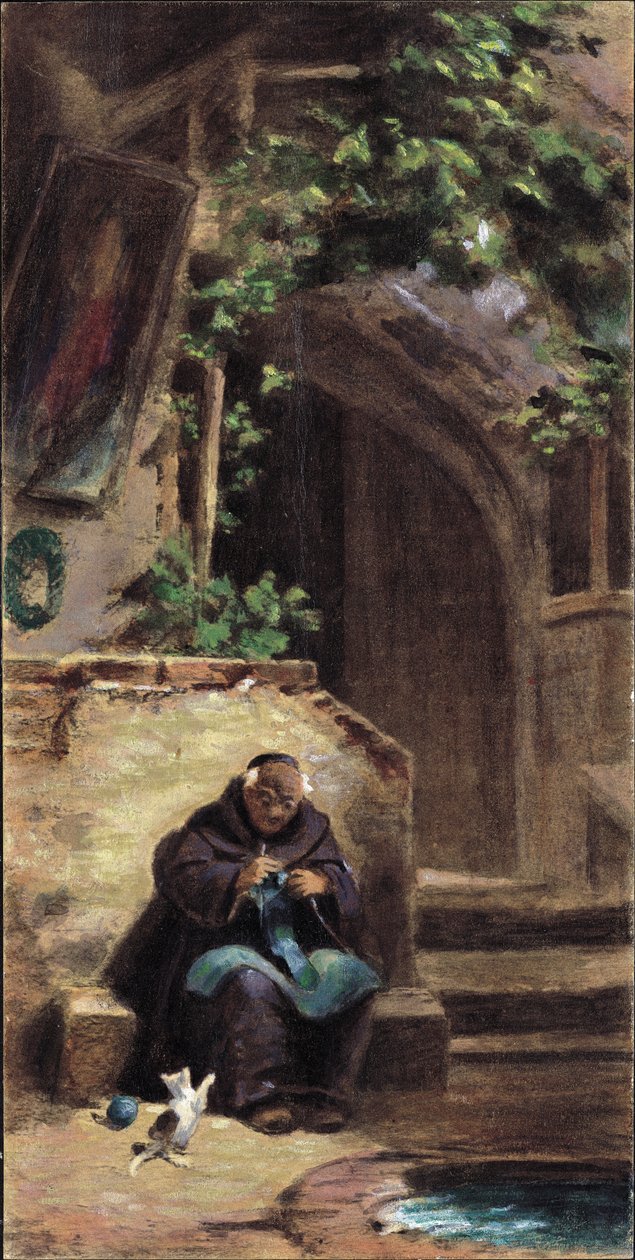 Pletení mnich od Carl Spitzweg