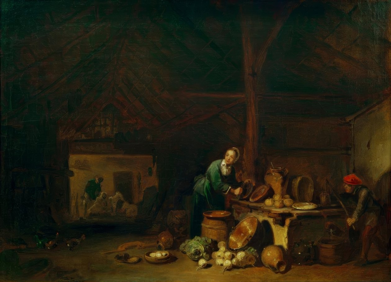 Interiér kuchyně od Carl Spitzweg