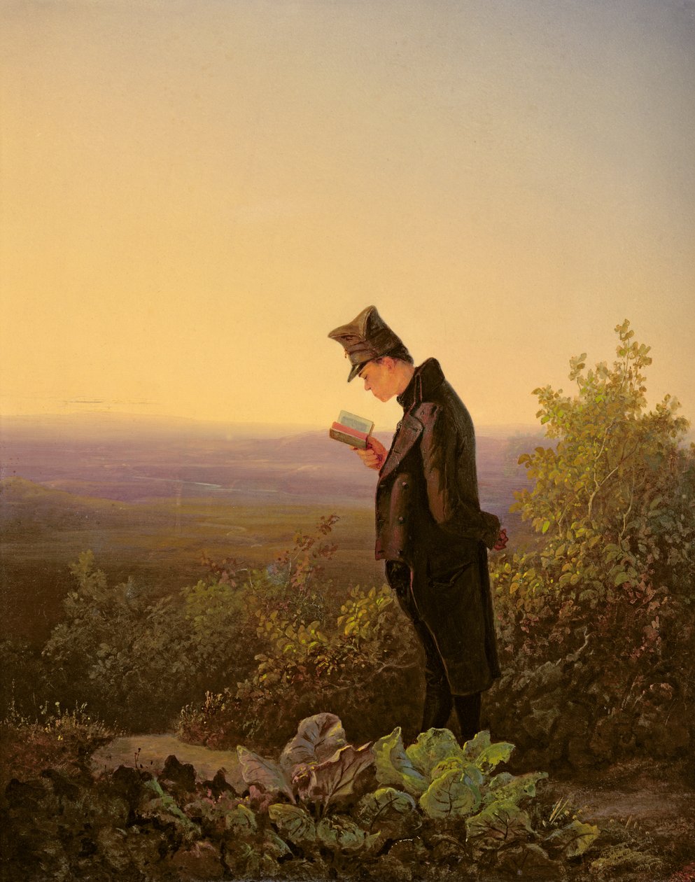 Čtení breviáře, Večer od Carl Spitzweg