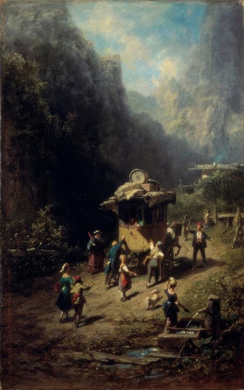 Společnost cestujících umělců od Carl Spitzweg