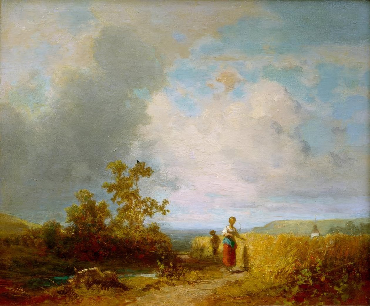 Žací stroj při sklizni od Carl Spitzweg