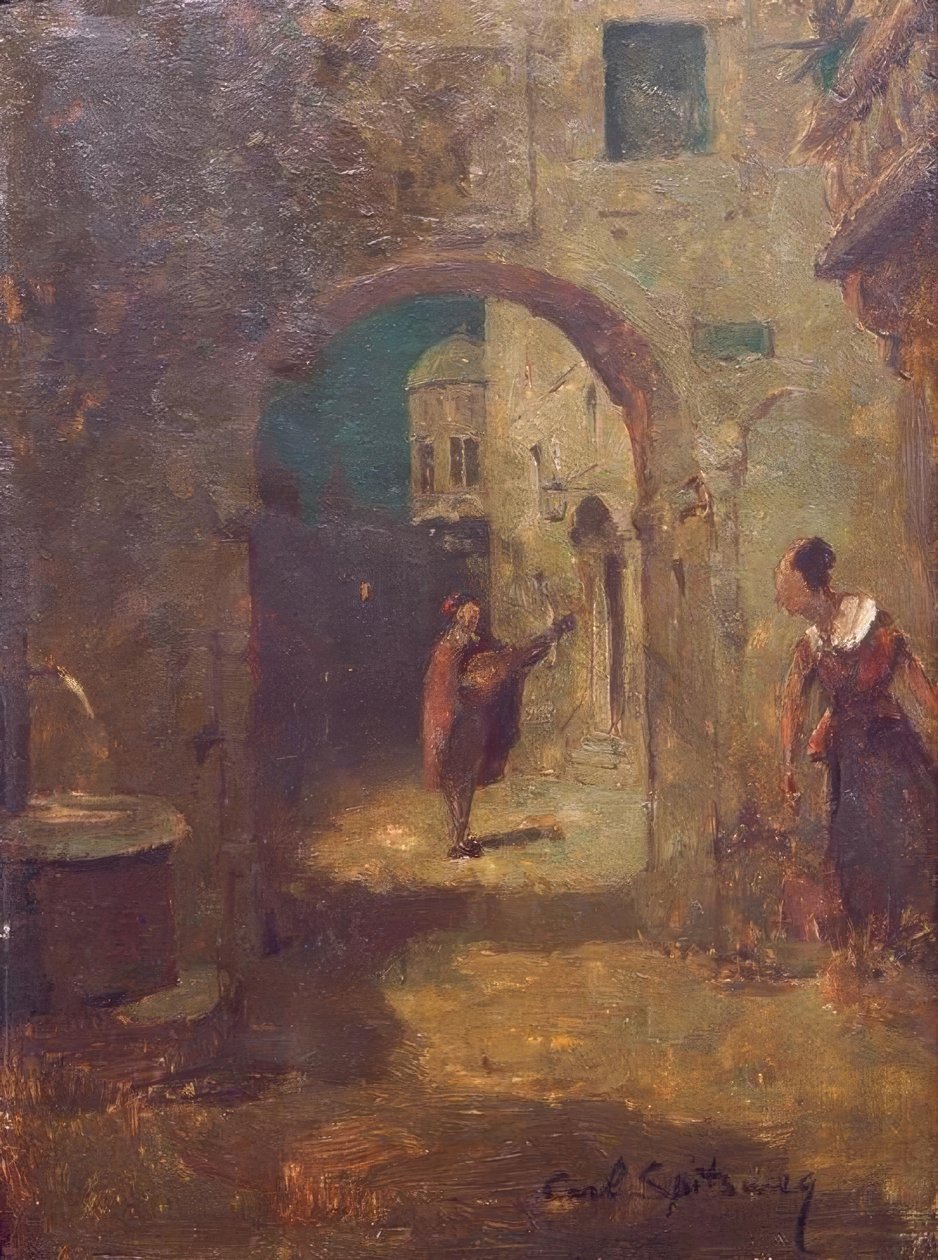 Sólová serenáda od Carl Spitzweg