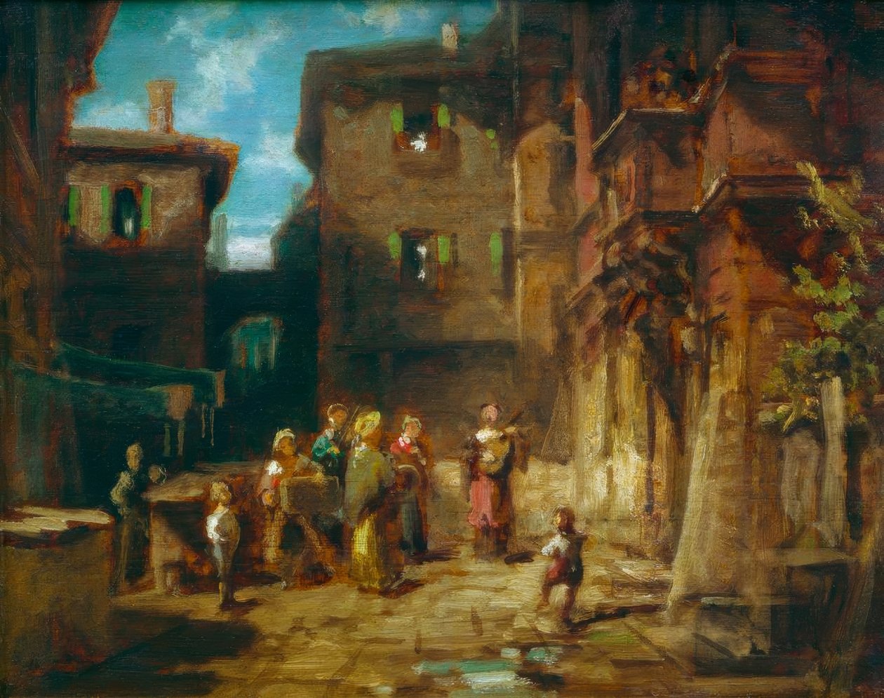 Pouliční muzikanti od Carl Spitzweg